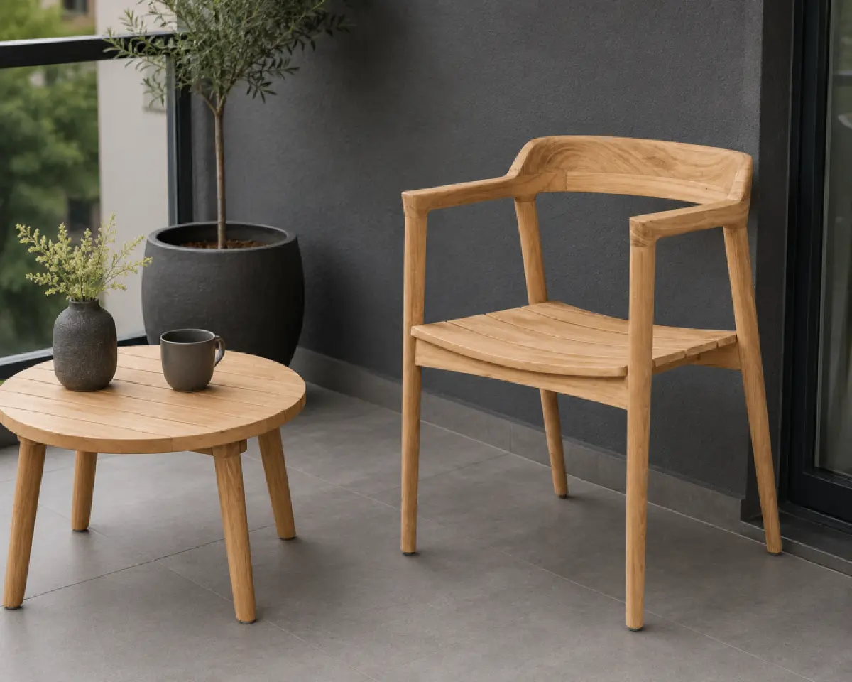 Stuhl Memoli aus Teakholz