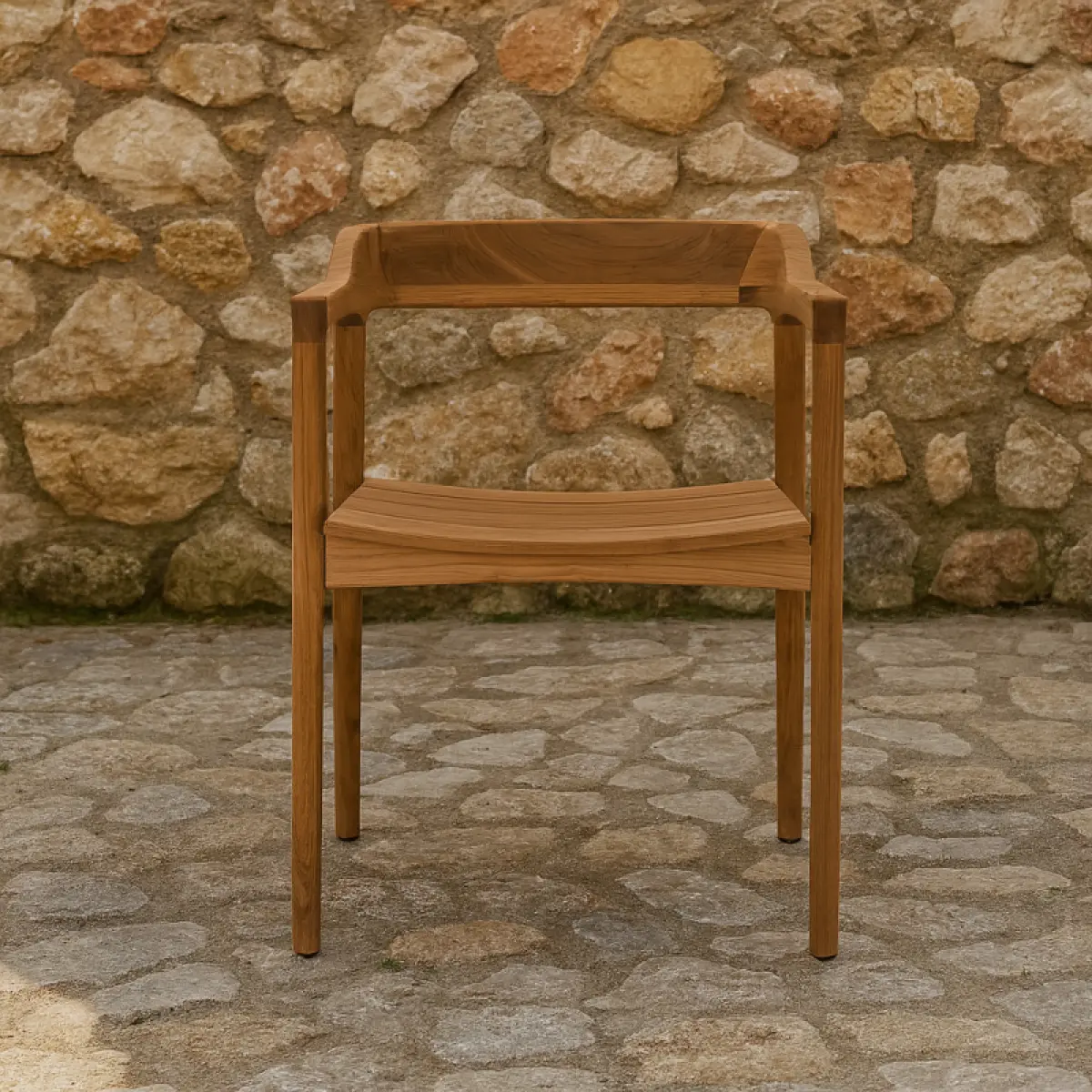 Stuhl Memoli aus Teakholz