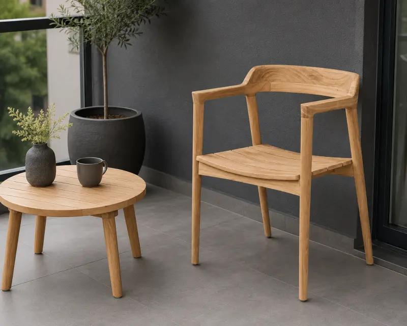 Stuhl Memoli aus Teakholz
