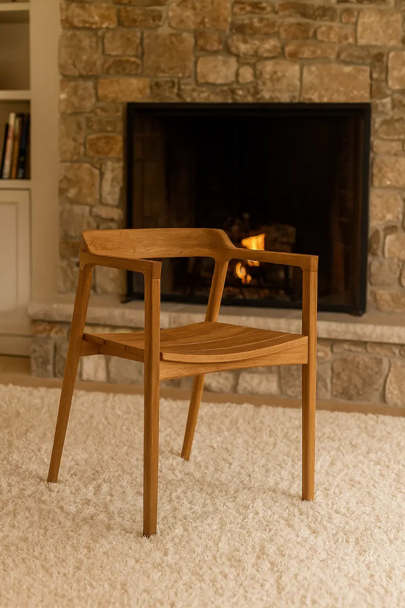 Stuhl Memoli aus Teakholz