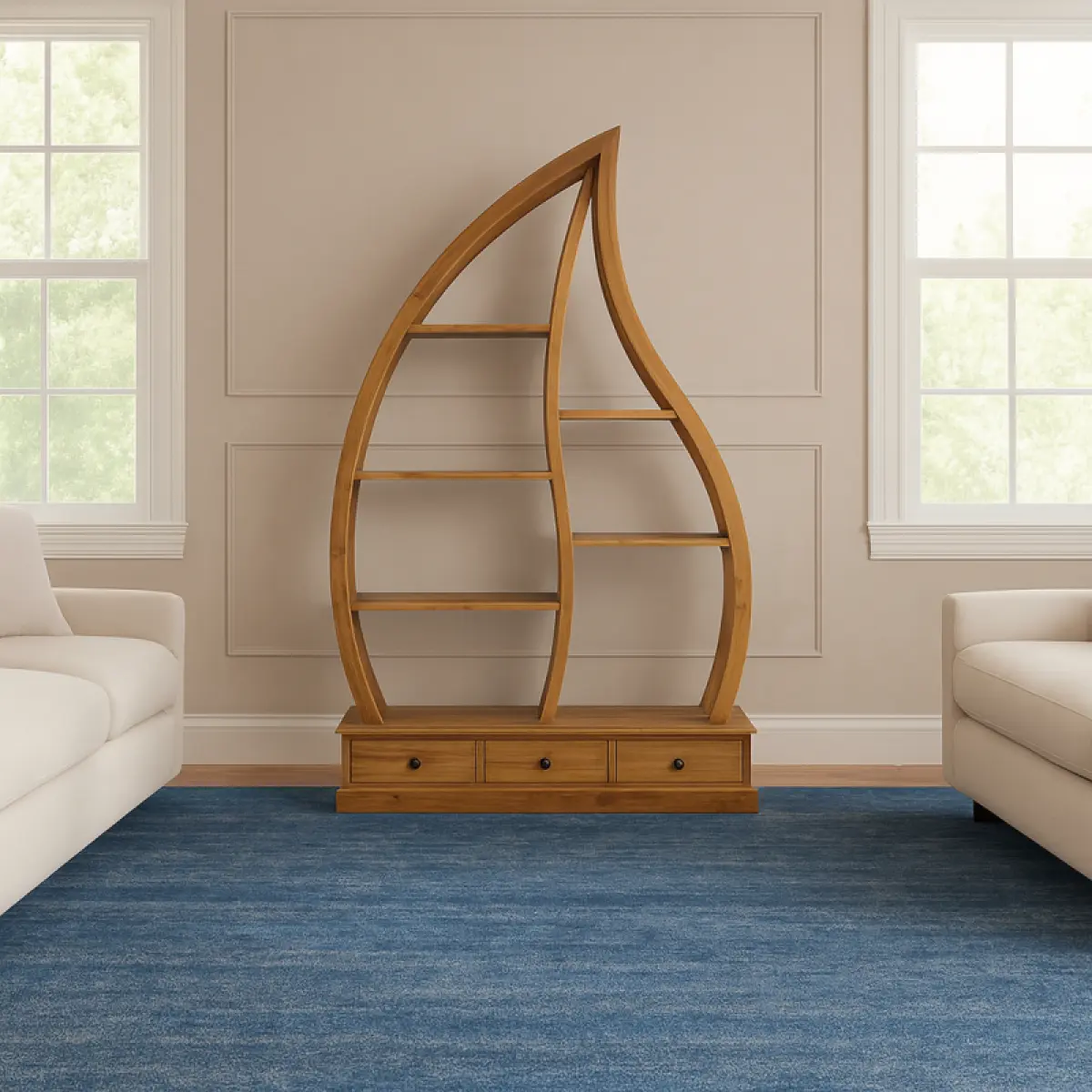 Teak Büchherregal Aprak