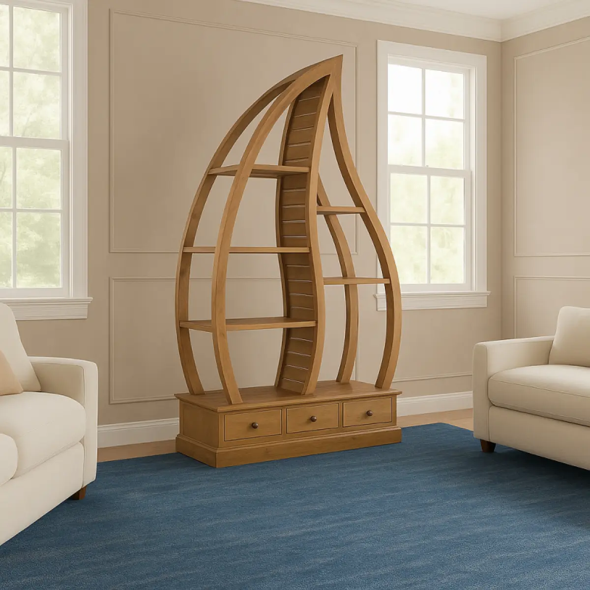 Teak Büchherregal Aprak