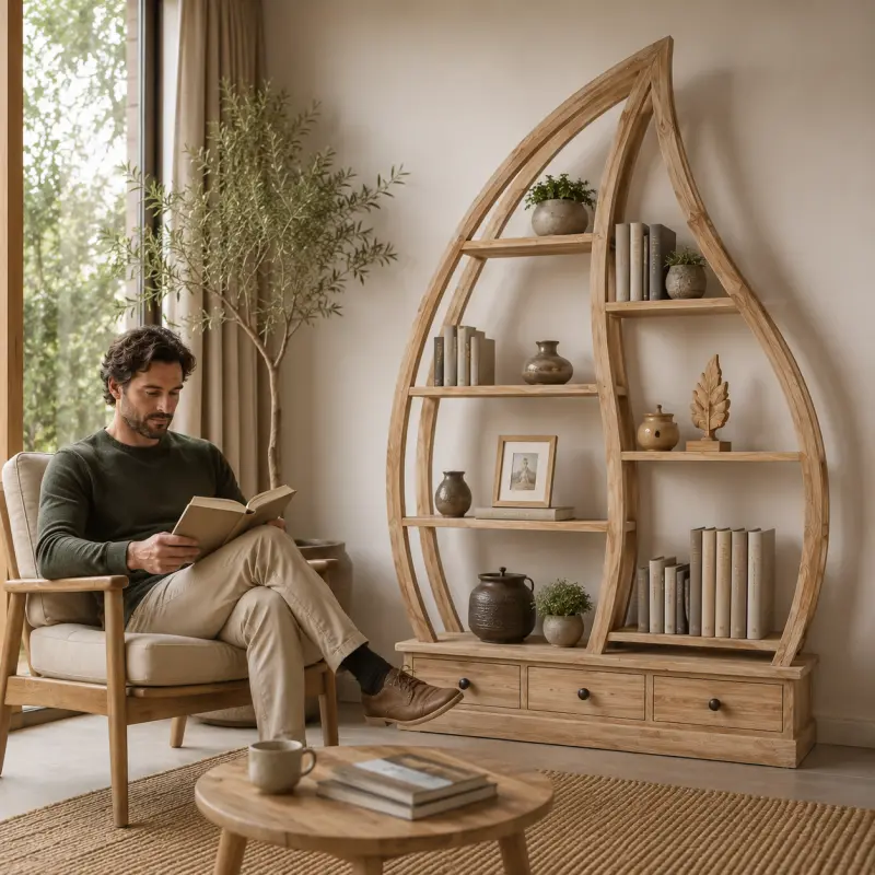 Teak Büchherregal Aprak