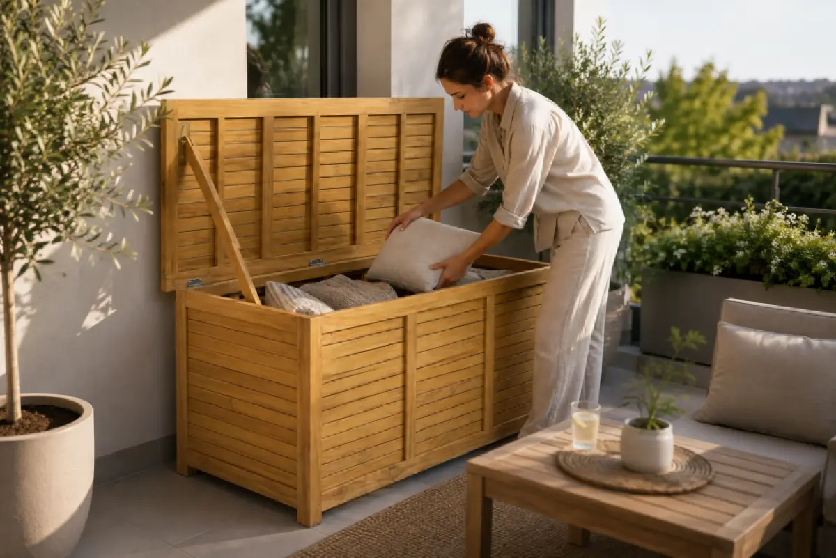 Teak Garten Truhe Lucca