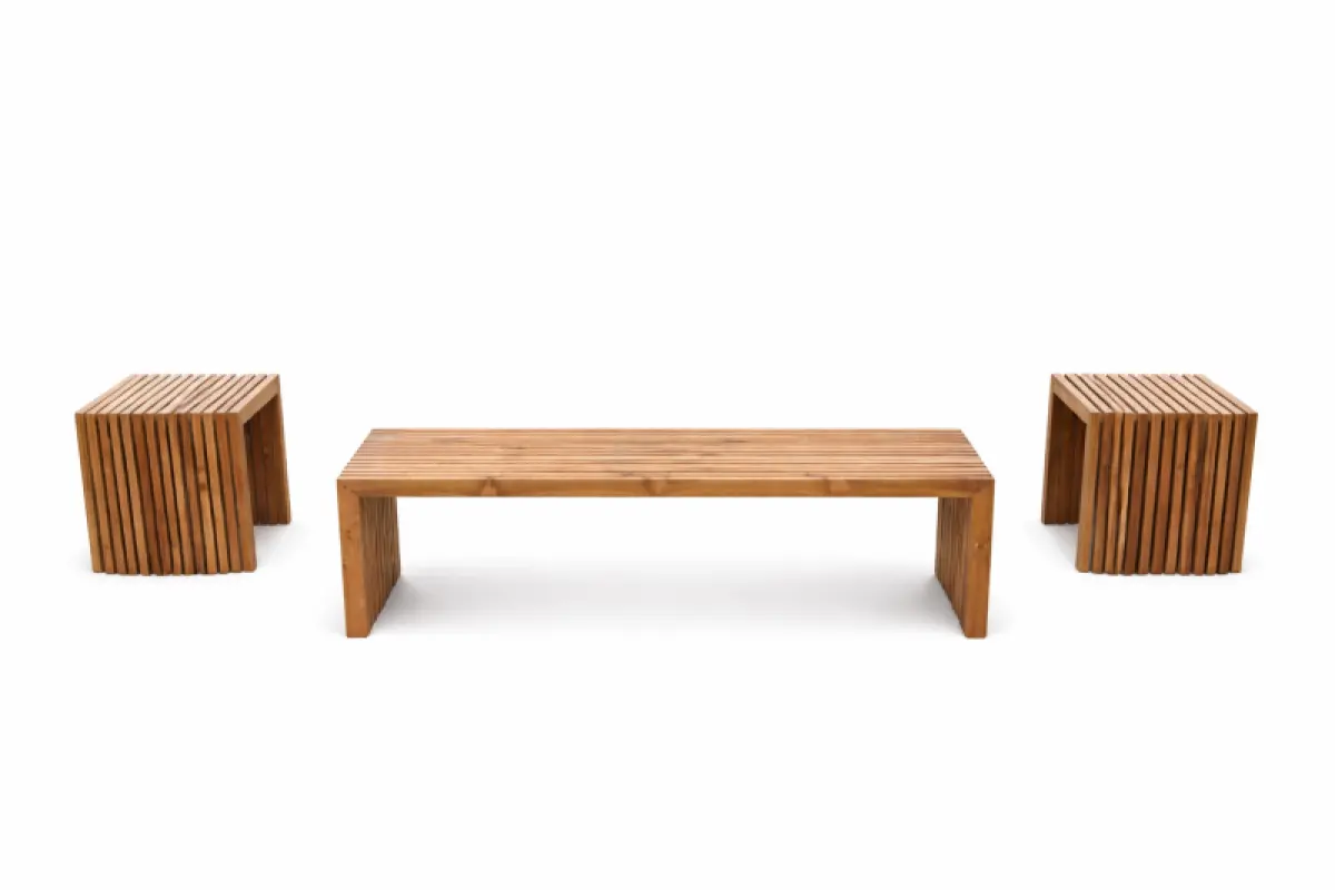 Teak Hocker-Tisch Verona