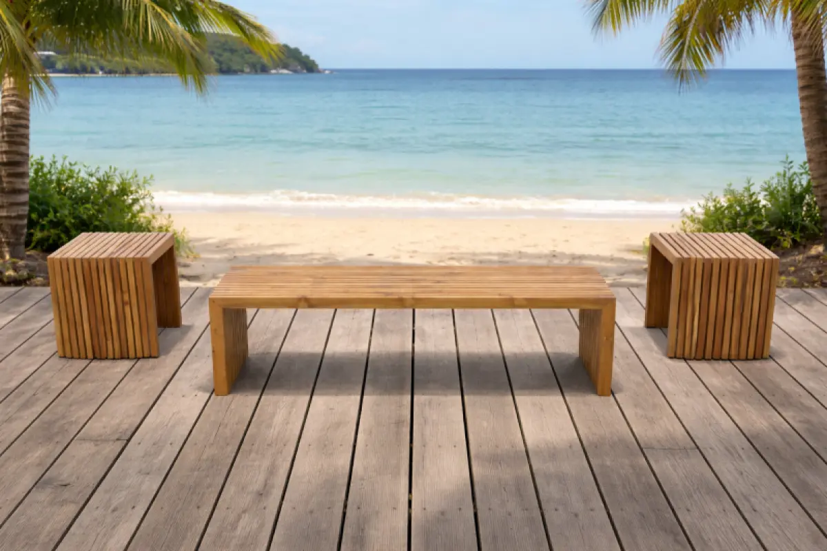 Teak Hocker-Tisch Verona