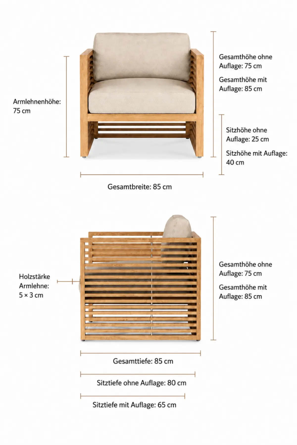 Teak Stuhl Prementura