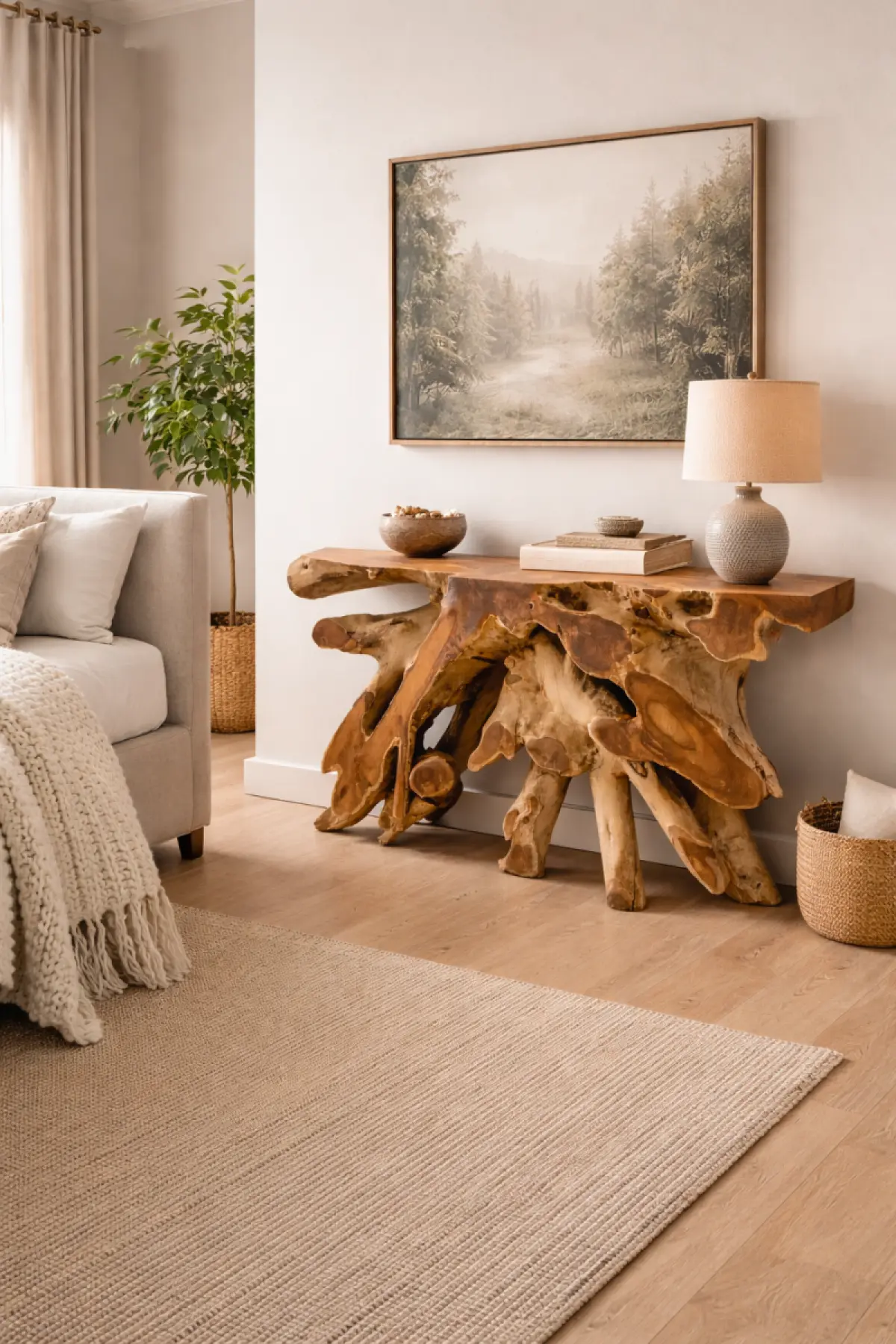 Teak Wurzel Konsolentisch Almata