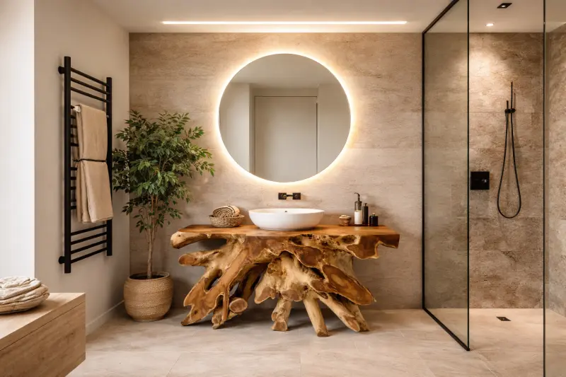 Teak Wurzel Konsolentisch Almata