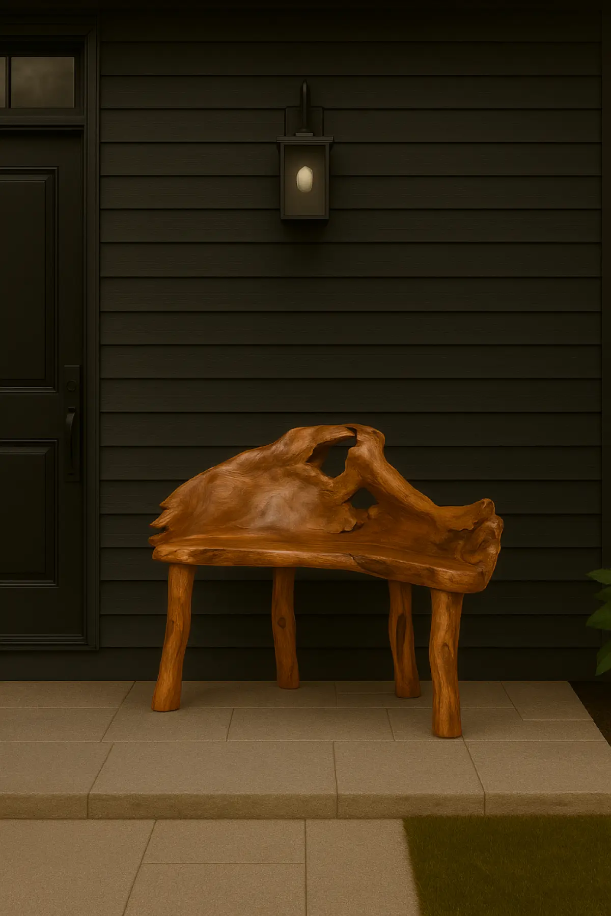 Teak Wurzelbank Almata