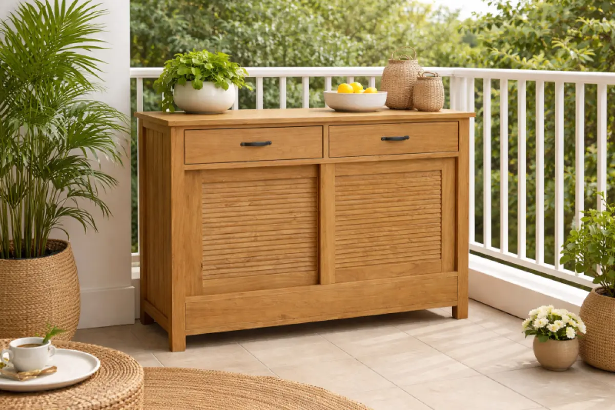 Teakholz Anrichte Temu