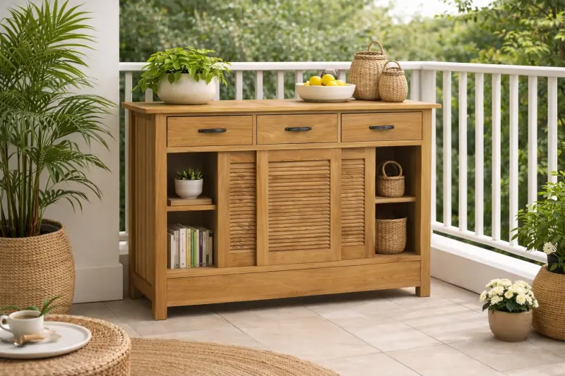 Teakholz Anrichte Temu