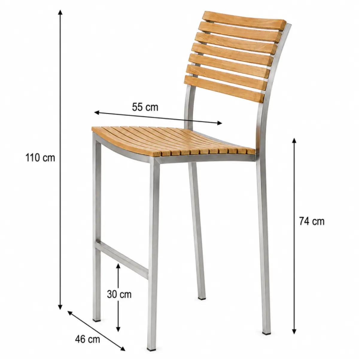 Teakholz Barstuhl Memory
