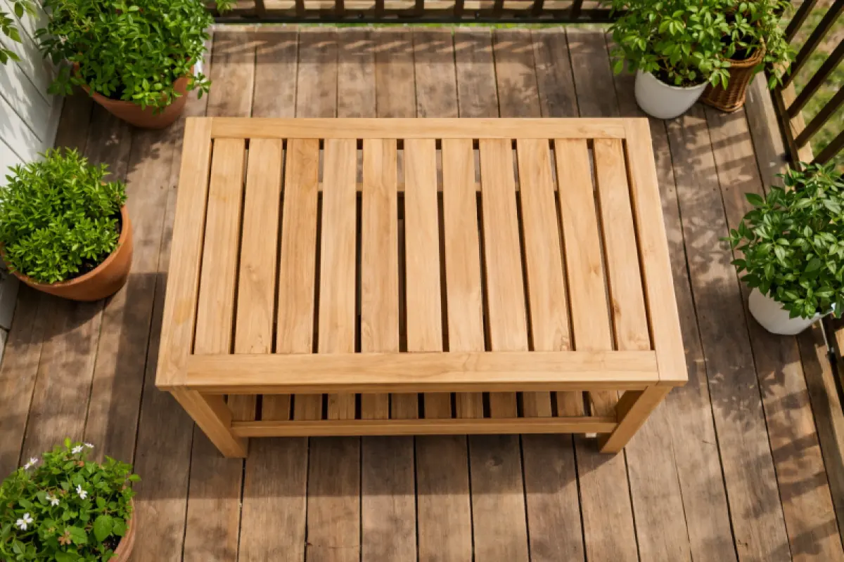 Teakholz Beistelltisch  Gora  XL