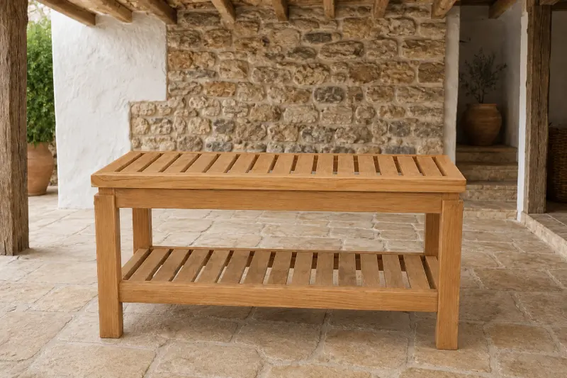 Teakholz Beistelltisch  Gora  XL