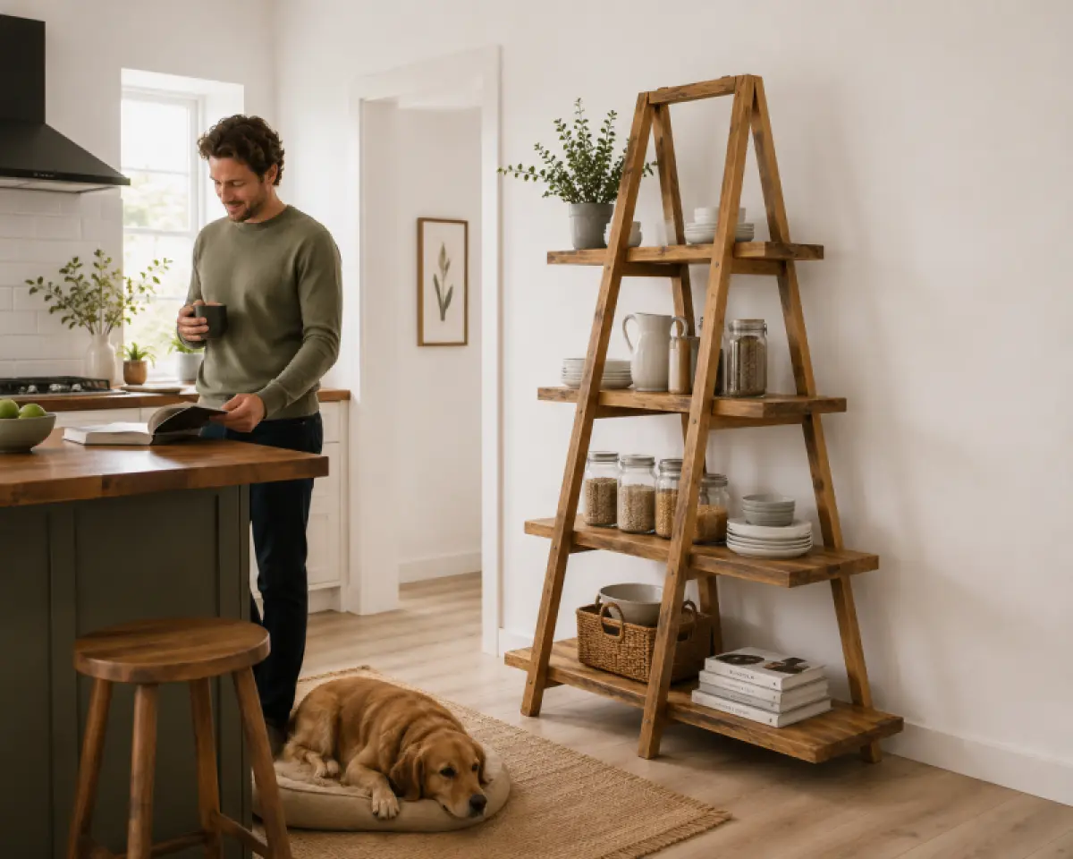 Teakholz Bücherregal Alfa