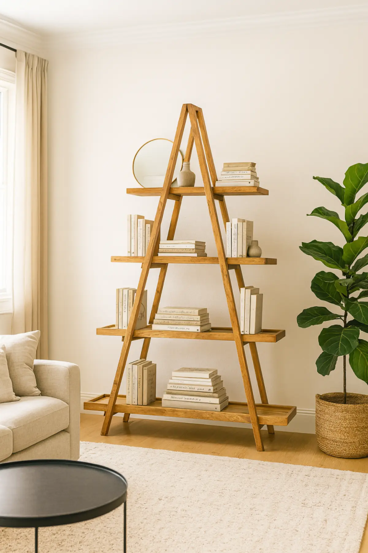 Teakholz Bücherregal Alfa