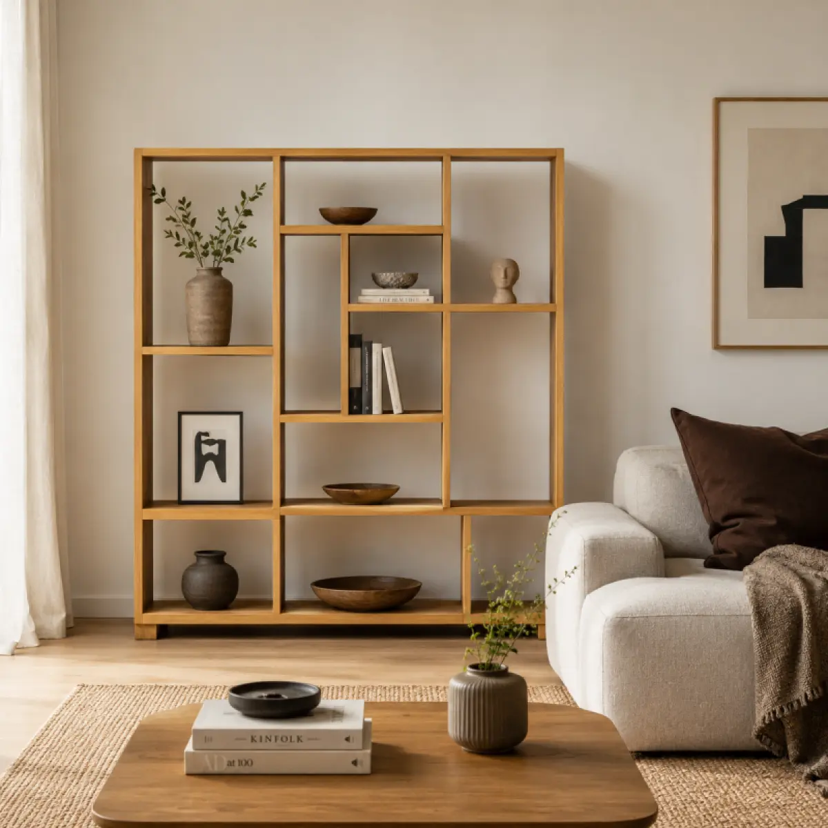 Teakholz Bücherregal Kutu