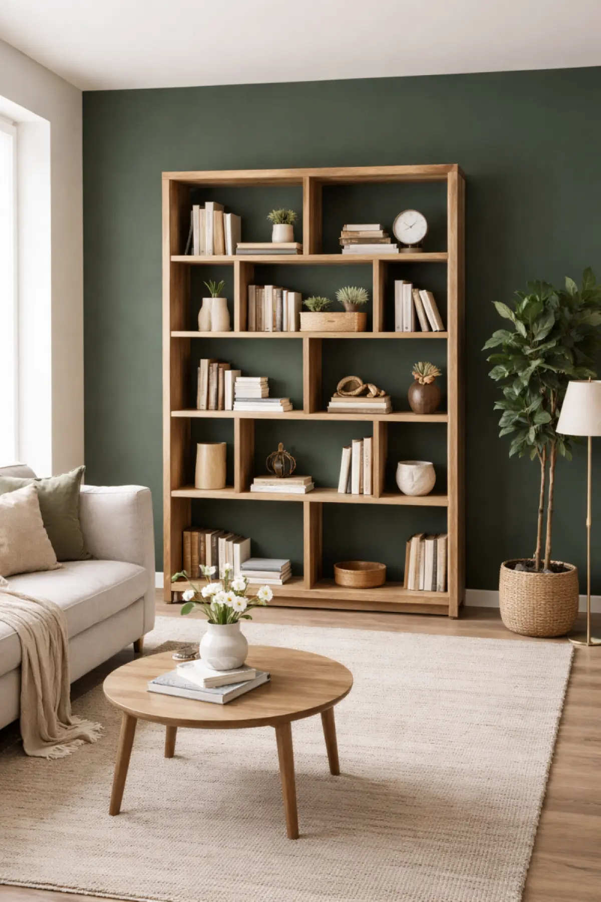 Teakholz Bücherregal Maya