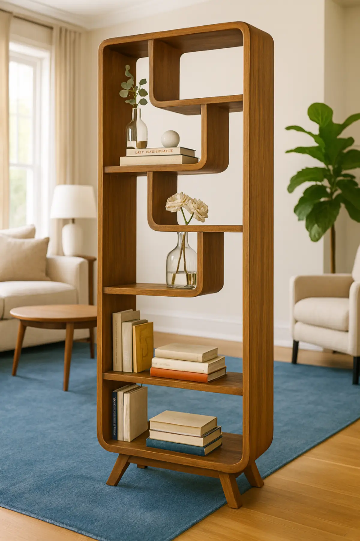 Teakholz Bücherregal Momo