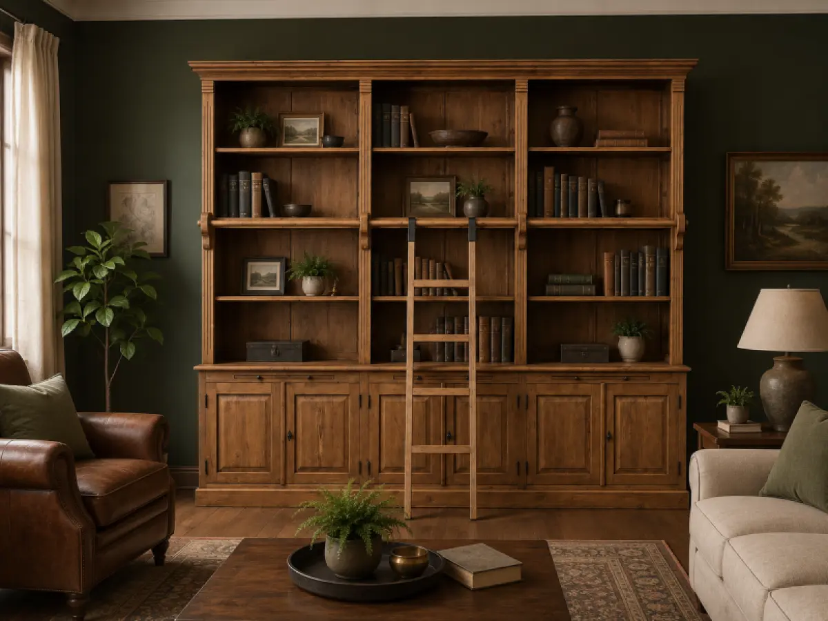 Teakholz Bücherregal-Schrank Kante