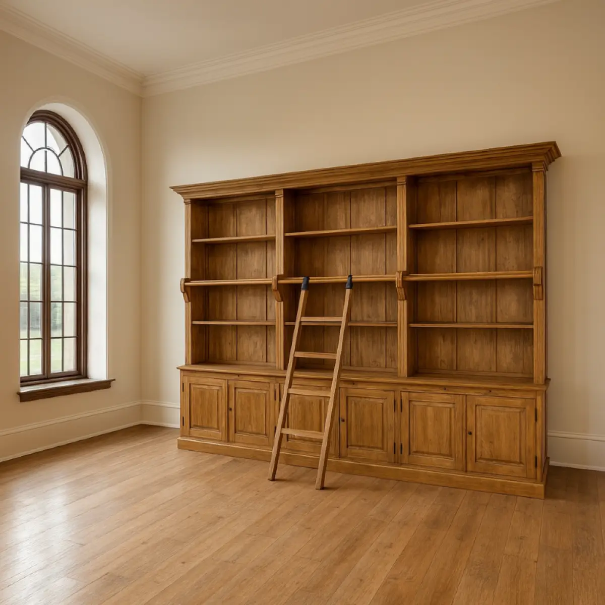 Teakholz Bücherregal-Schrank Kante