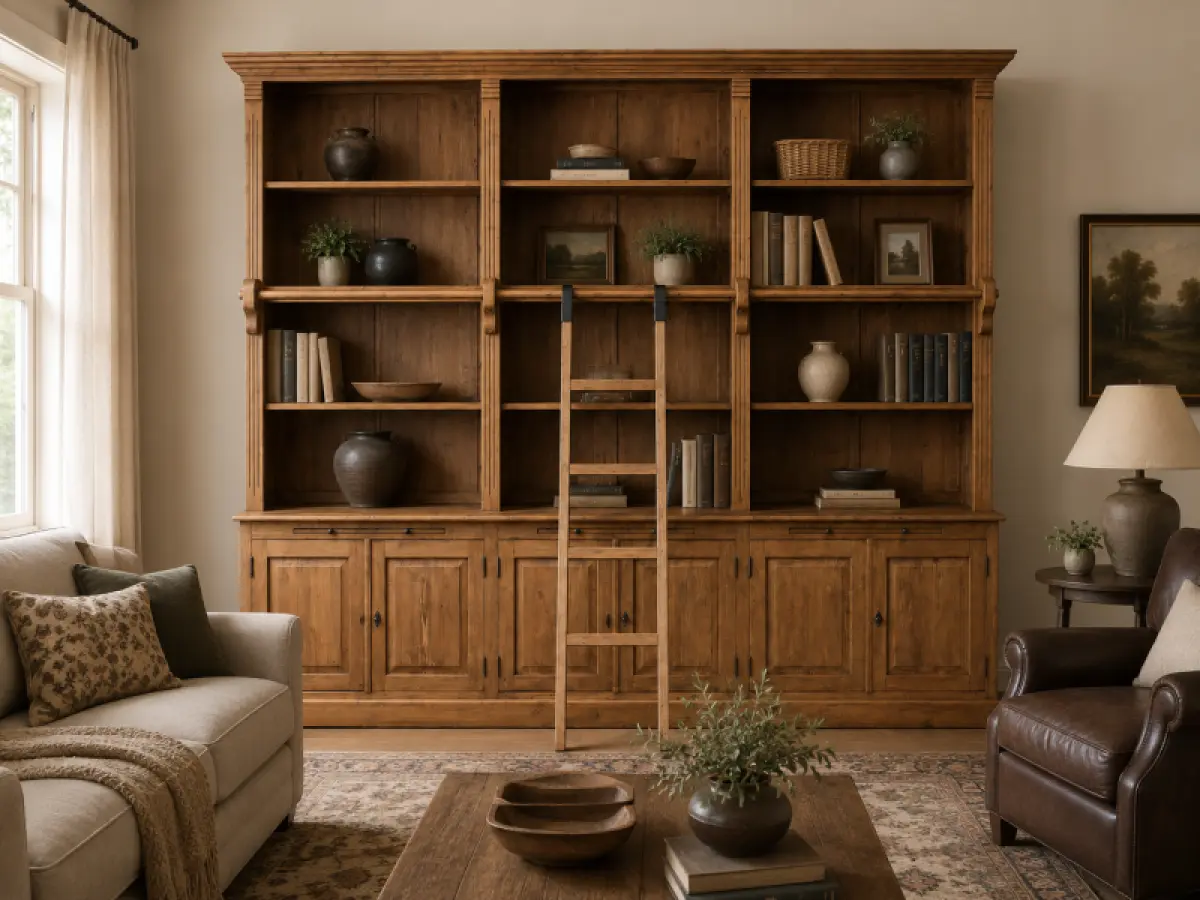Teakholz Bücherregal-Schrank Kante