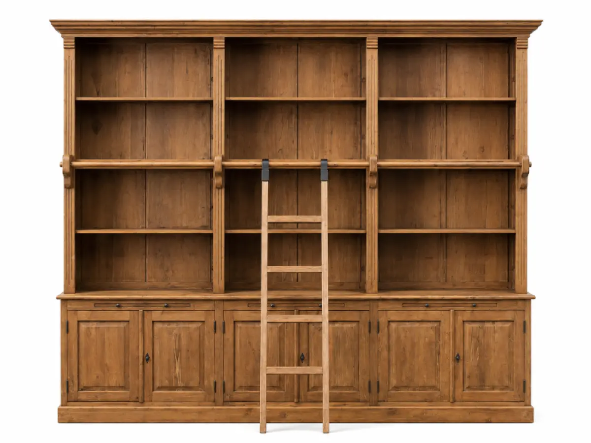 Teakholz Bücherregal-Schrank Kante