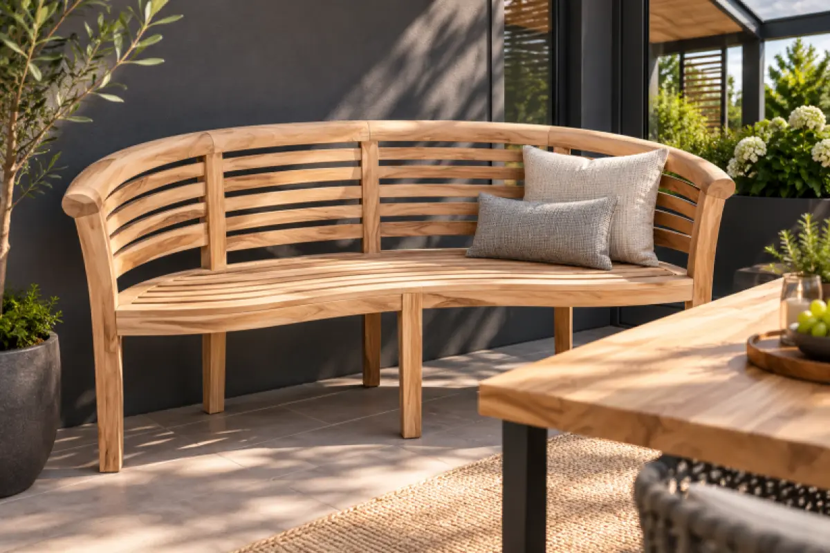 Teakholz Gartenbank Alesto
