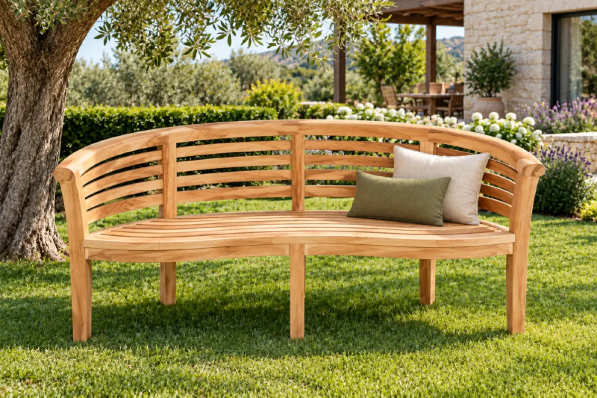 Teakholz Gartenbank Alesto