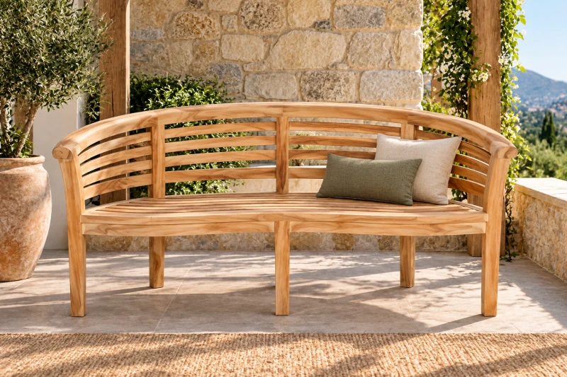 Teakholz Gartenbank Alesto