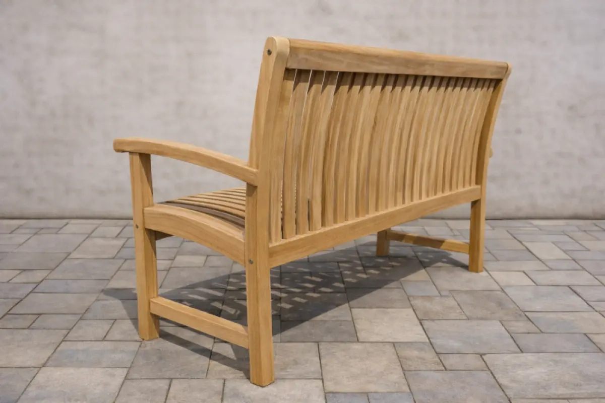 Teakholz Gartenbank Hawaii mit Armlehnen