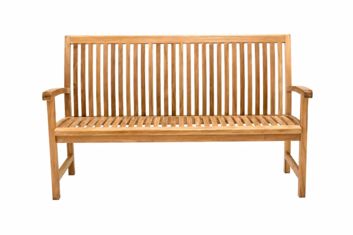 Teakholz Gartenbank Hawaii mit Armlehnen