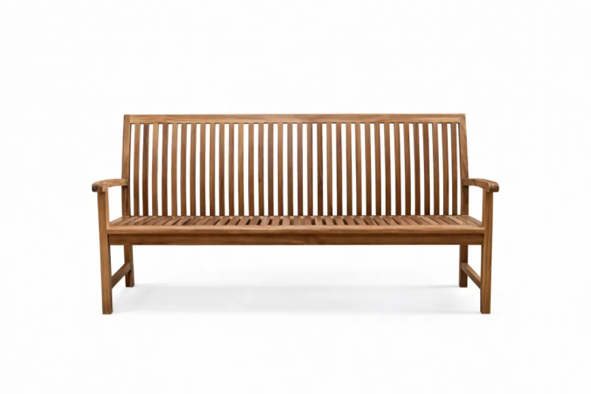 Teakholz Gartenbank Hawaii mit Armlehnen