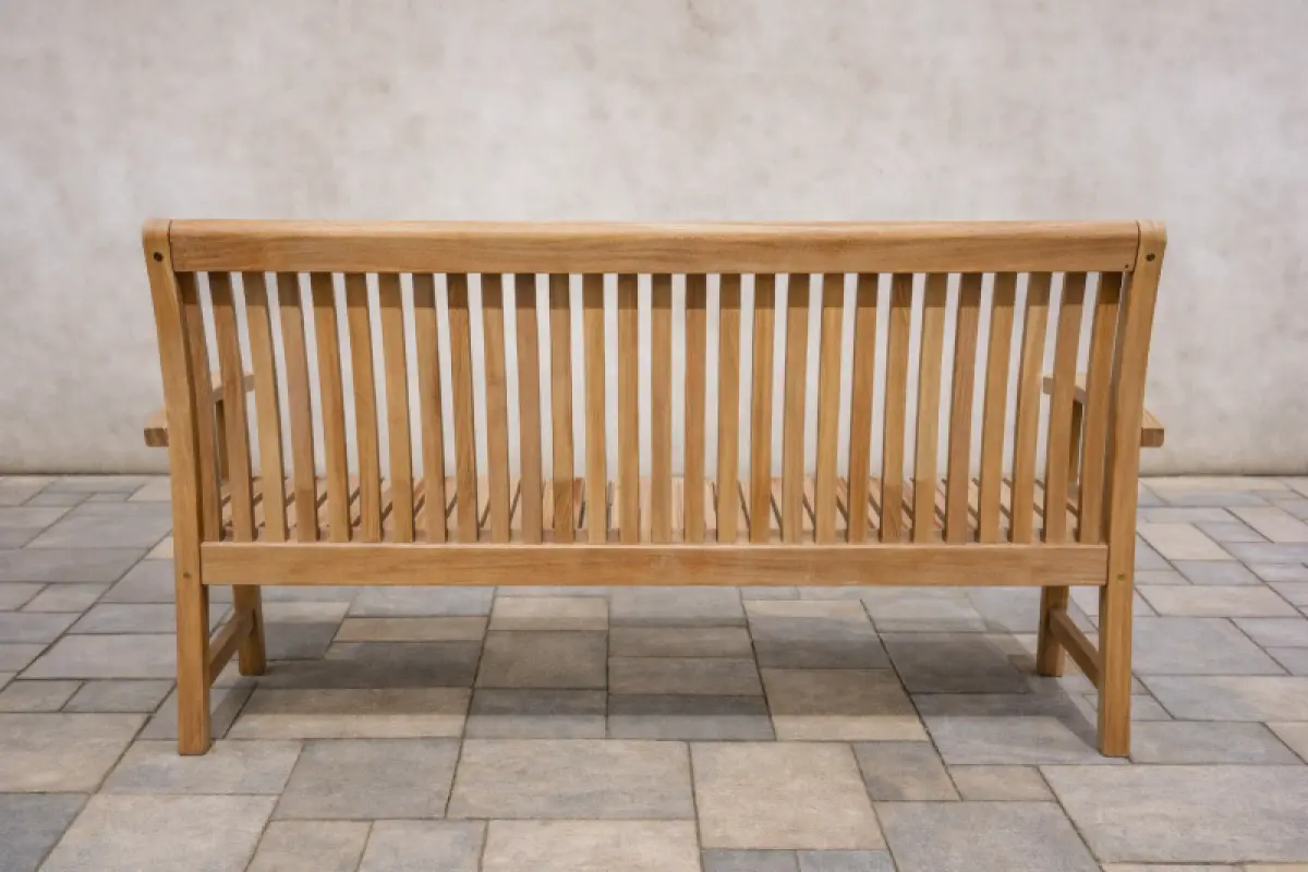 Teakholz Gartenbank Hawaii mit Armlehnen