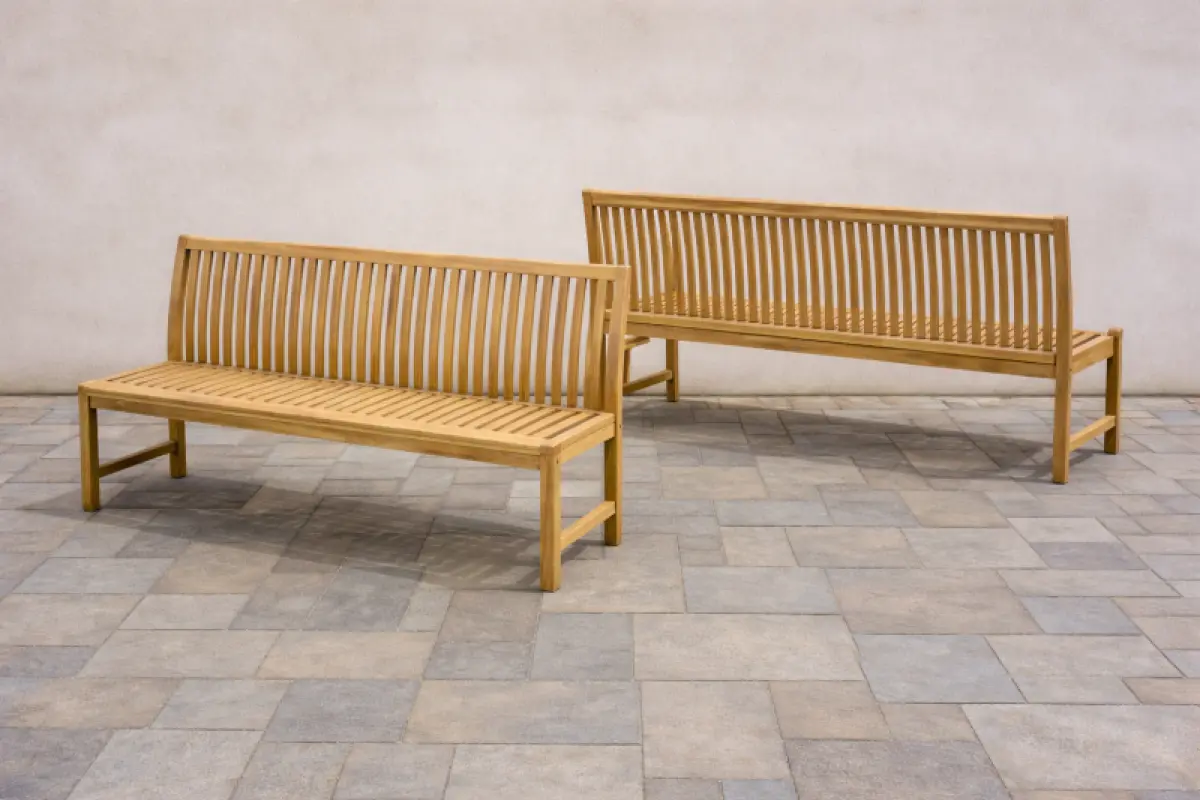 Teakholz Gartenbank Hawaii ohne Armlehnen