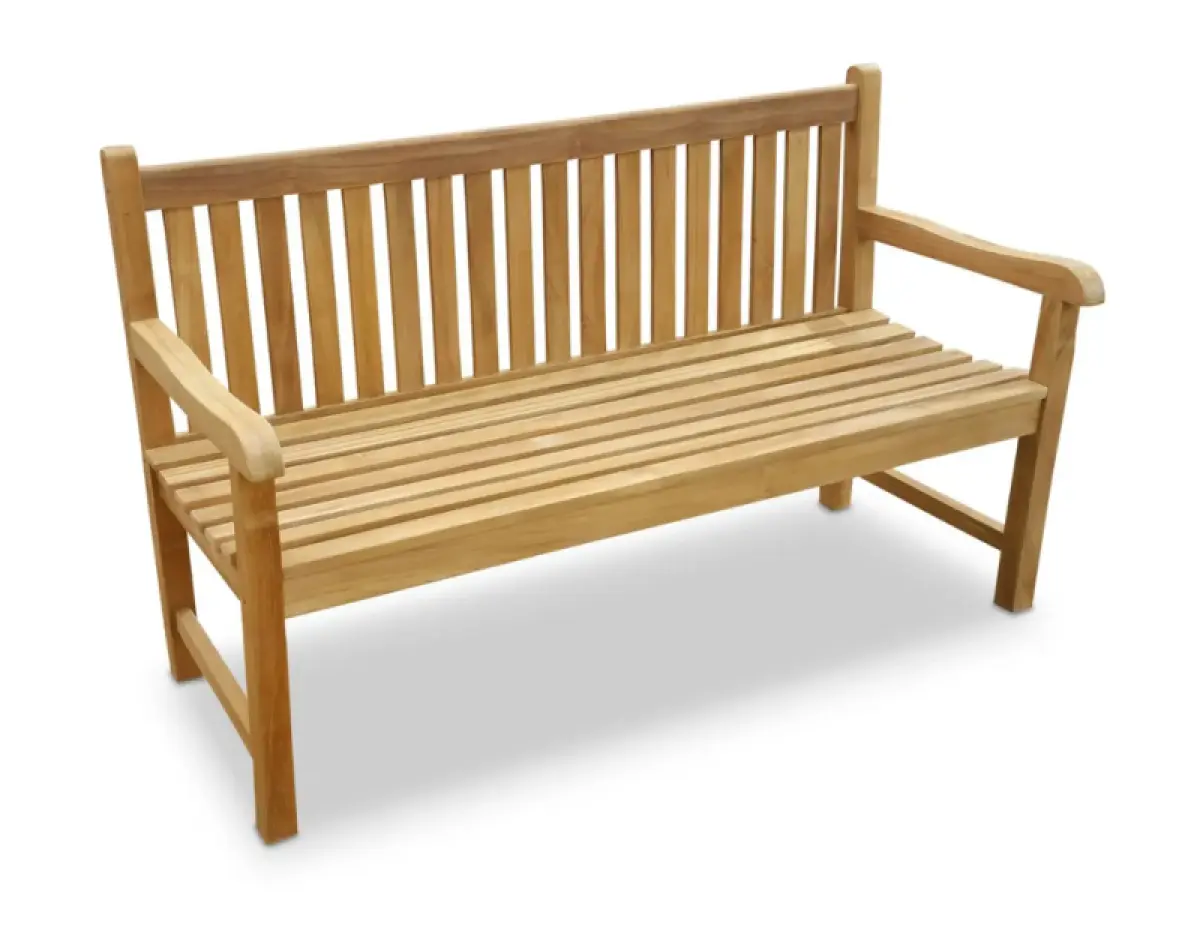 Teakholz Gartenbank Klasso mit Armlehne