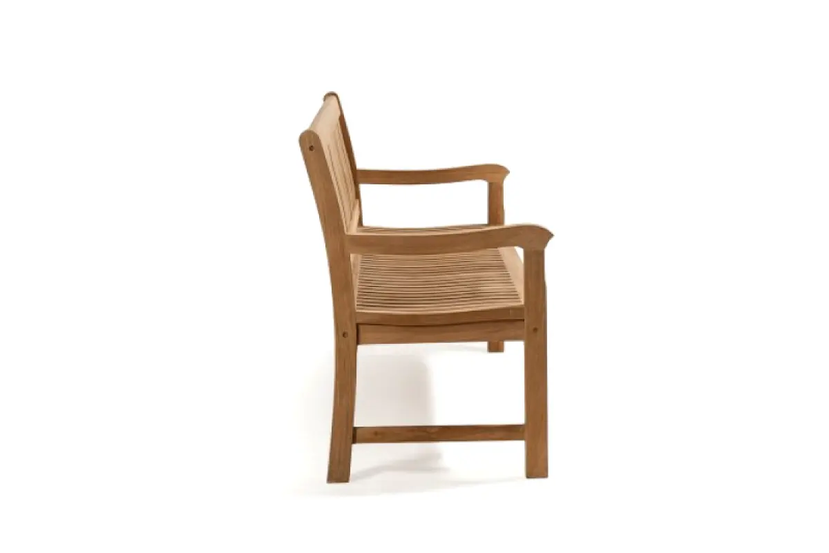 Teakholz Gartenbank Rio mit Armlehnen