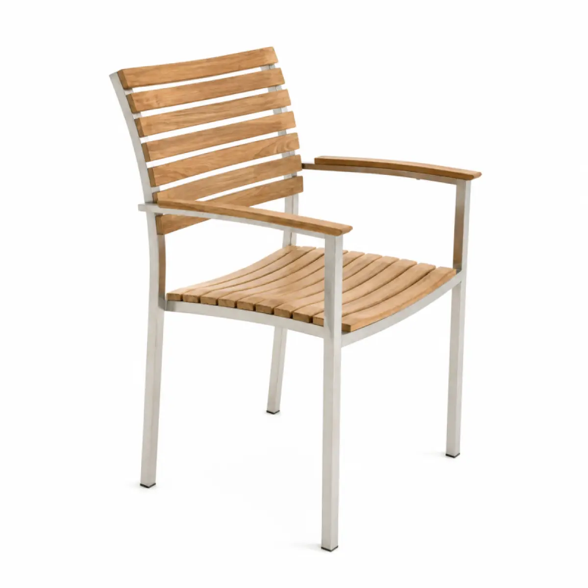 Teakholz-Gartenstuhl Memory mit Arm