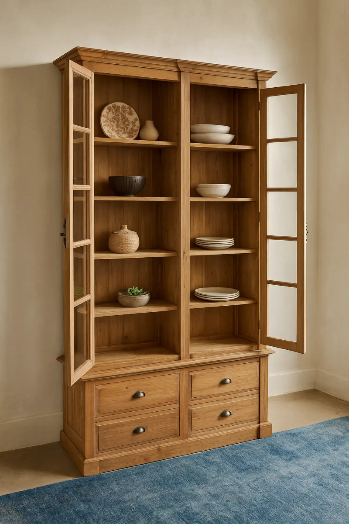 Teakholz Schrank Leoni
