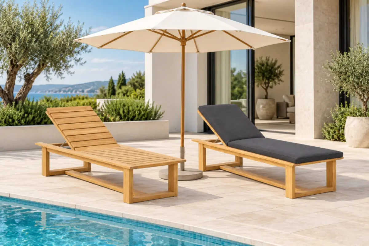 Teakholz Sonnenliege Malibu