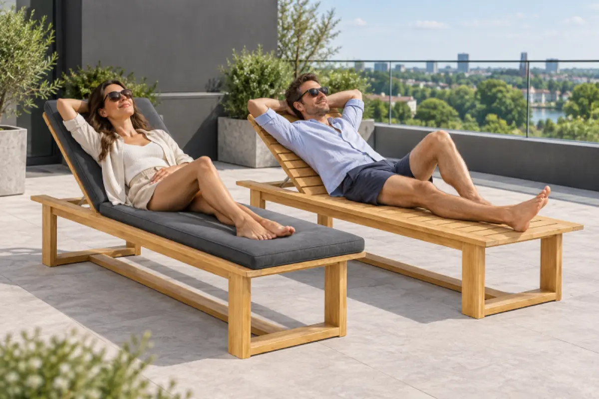 Teakholz Sonnenliege Malibu