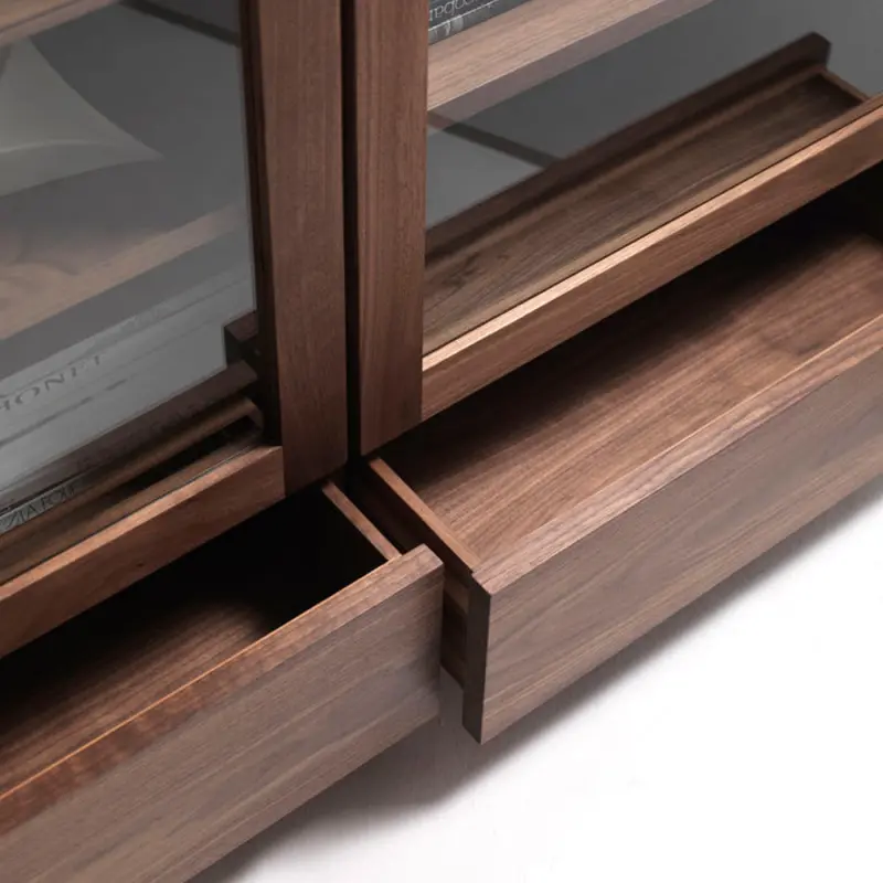 Vitrinen Schrank Kemo Walnuss