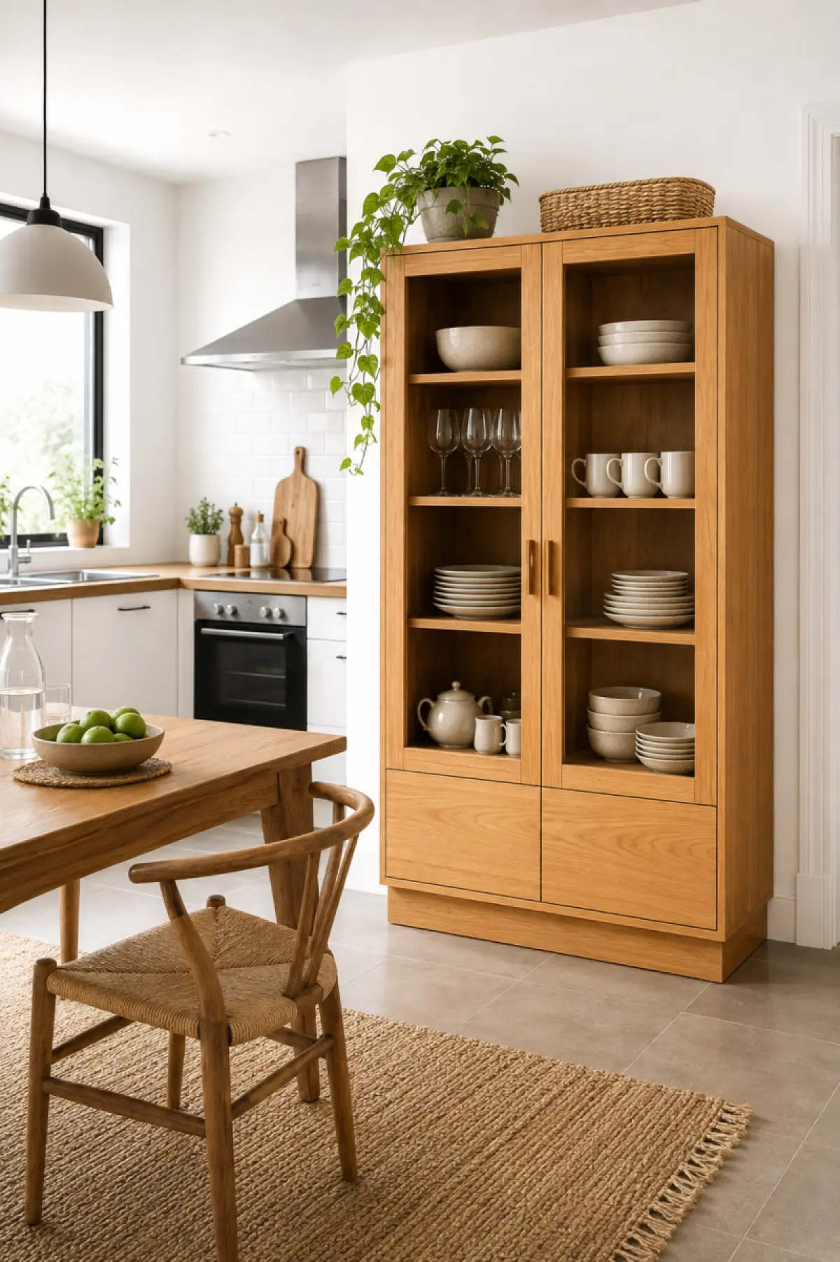 Vitrinen Schrank Kemo Teak