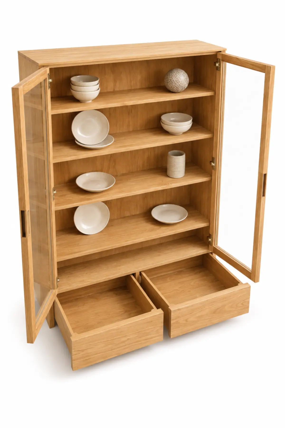 Vitrinen Schrank Kemo Teak