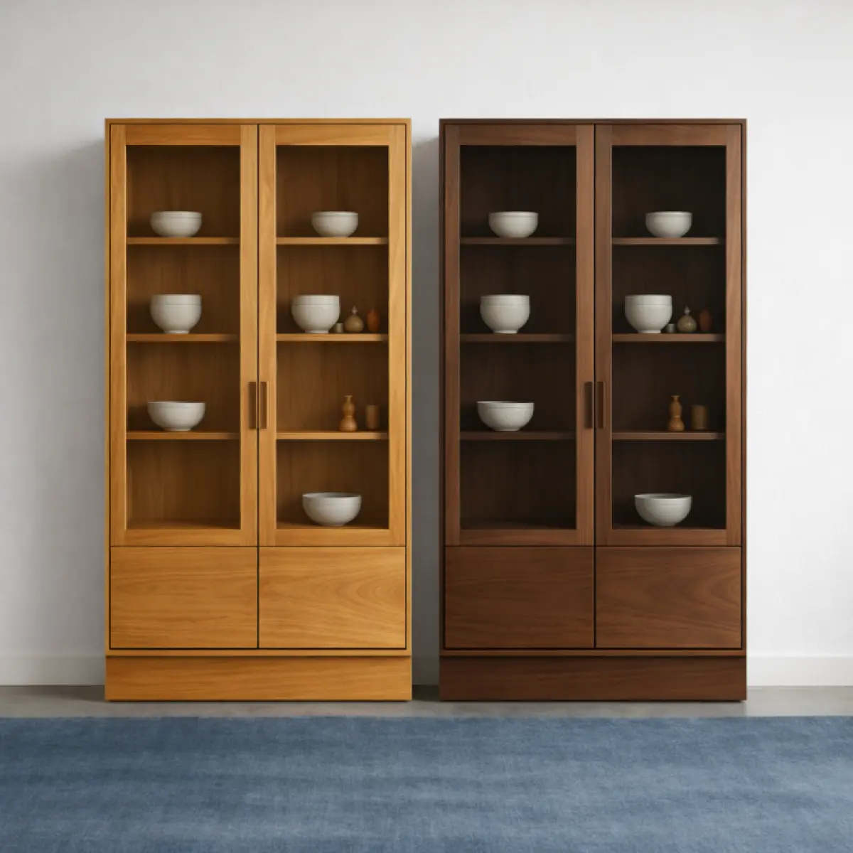 Vitrinen Schrank Kemo Teak