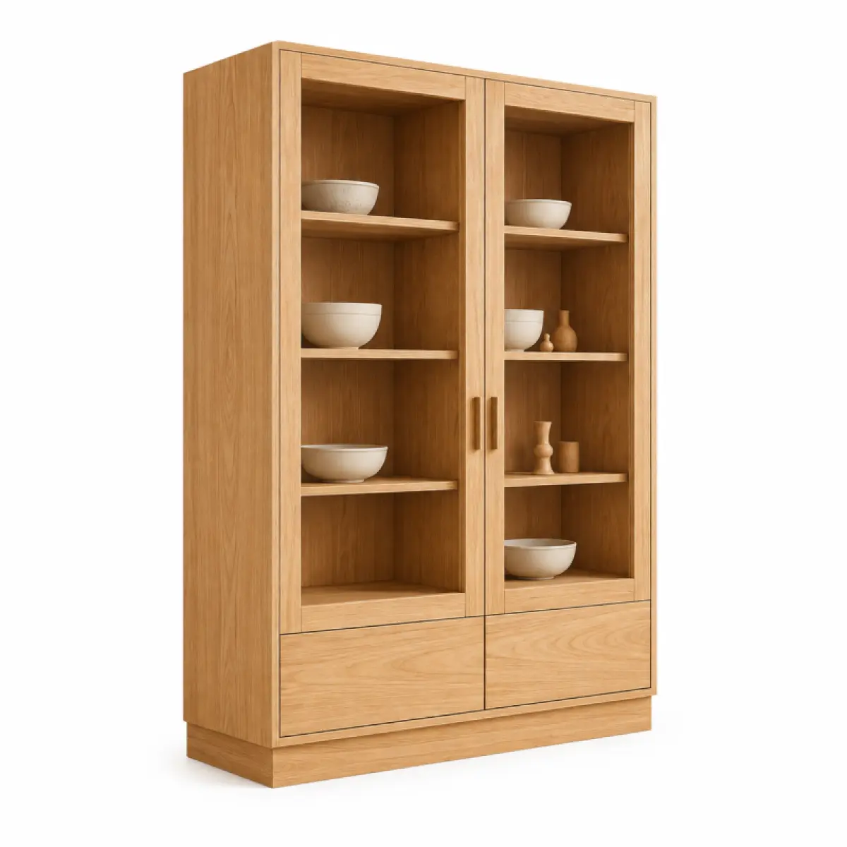 Vitrinen Schrank Kemo Teak
