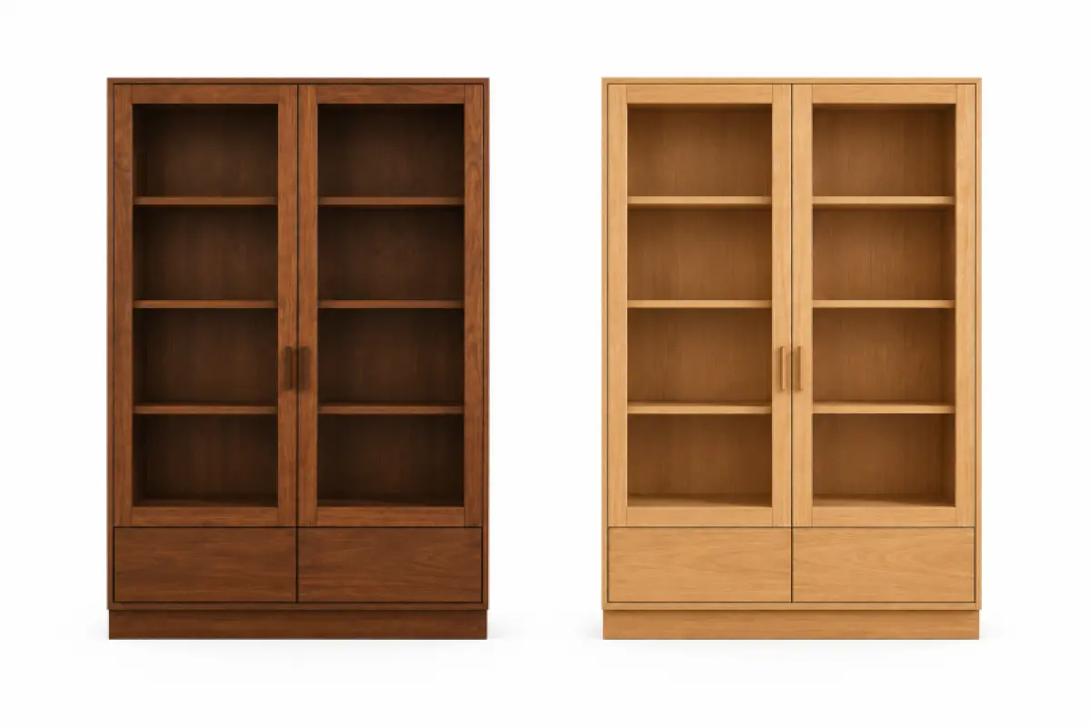 Vitrinen Schrank Kemo Teak