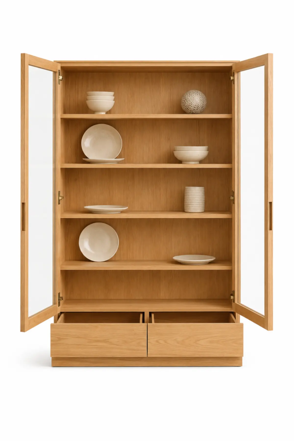 Vitrinen Schrank Kemo Teak