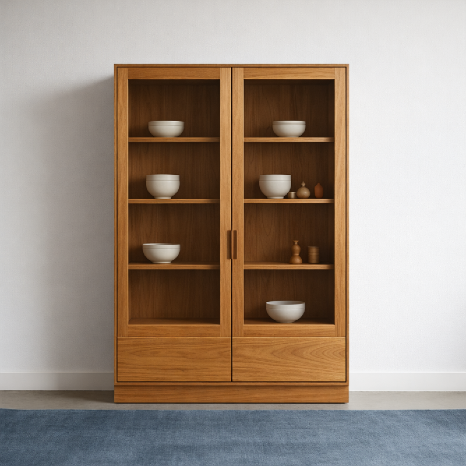 Vitrinen Schrank Kemo Teak